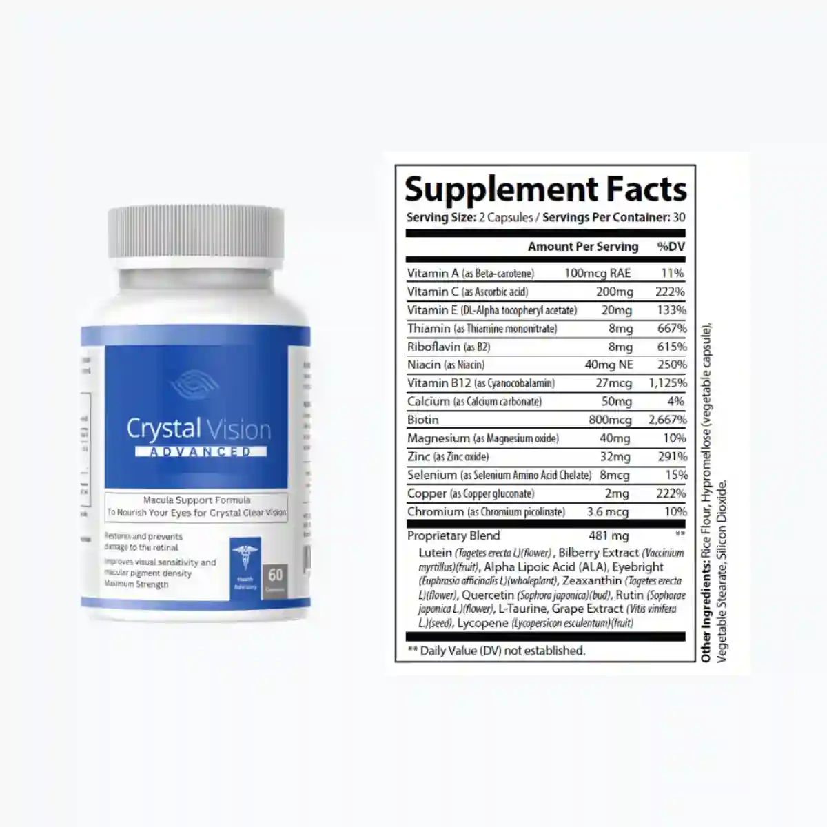 Crystal Vision supplement facts