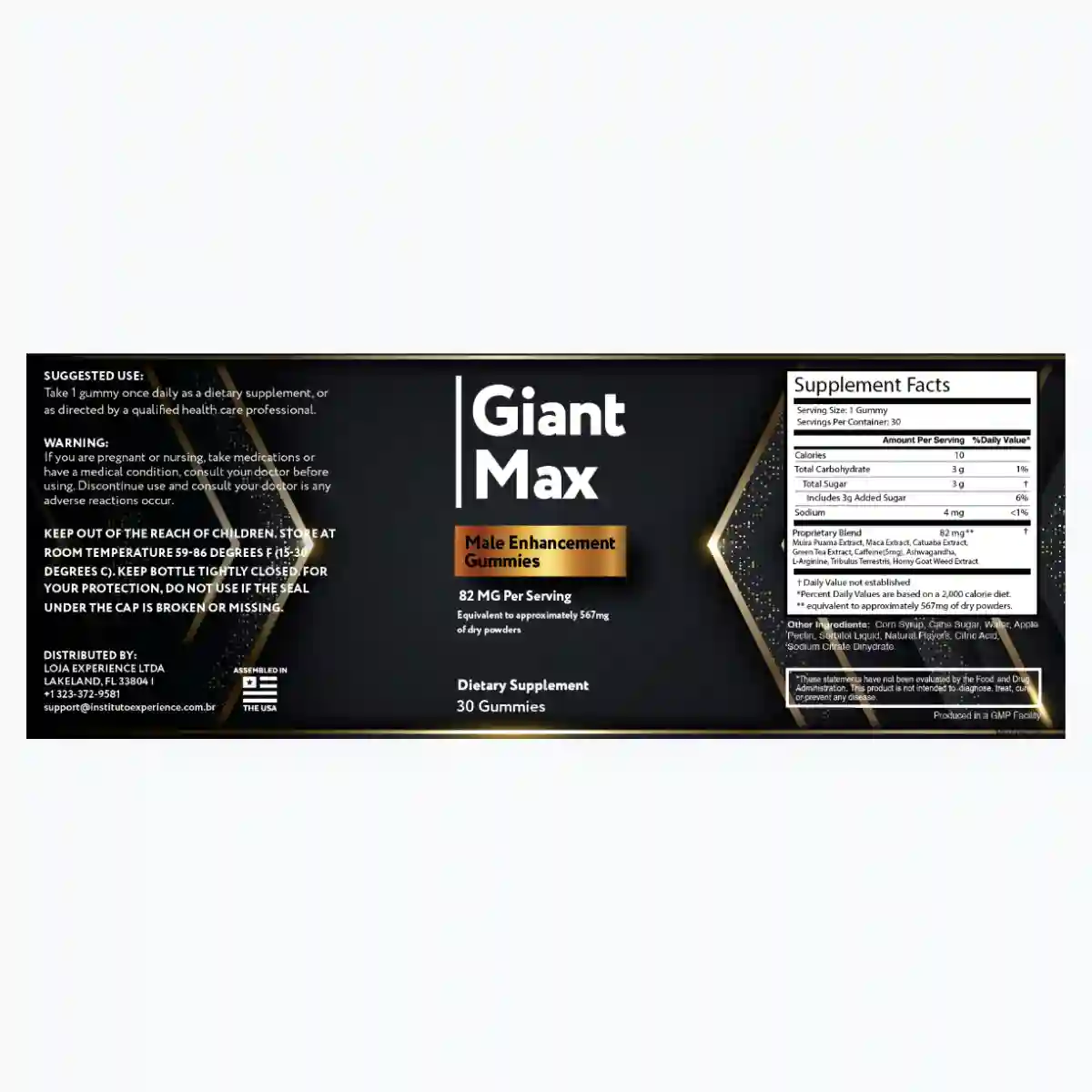 Giant Max Supplement Facts
