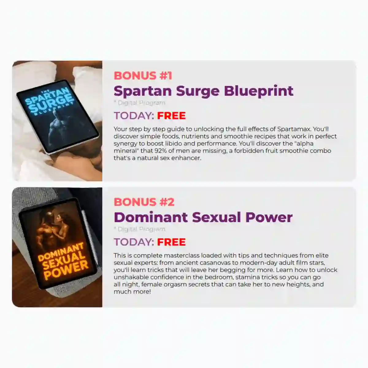 Spartamax bonuses