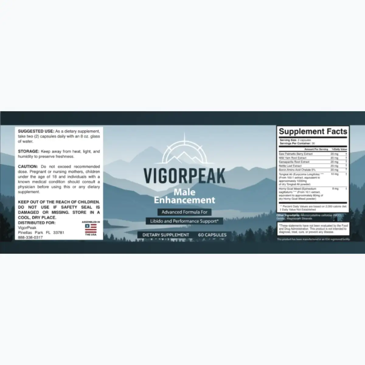 Vigor Peak Supplement Facts